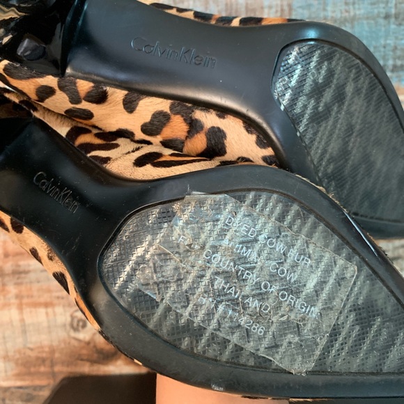 Calvin Klein Leopard Fur Shoes Heels - Picture 8 of 9
